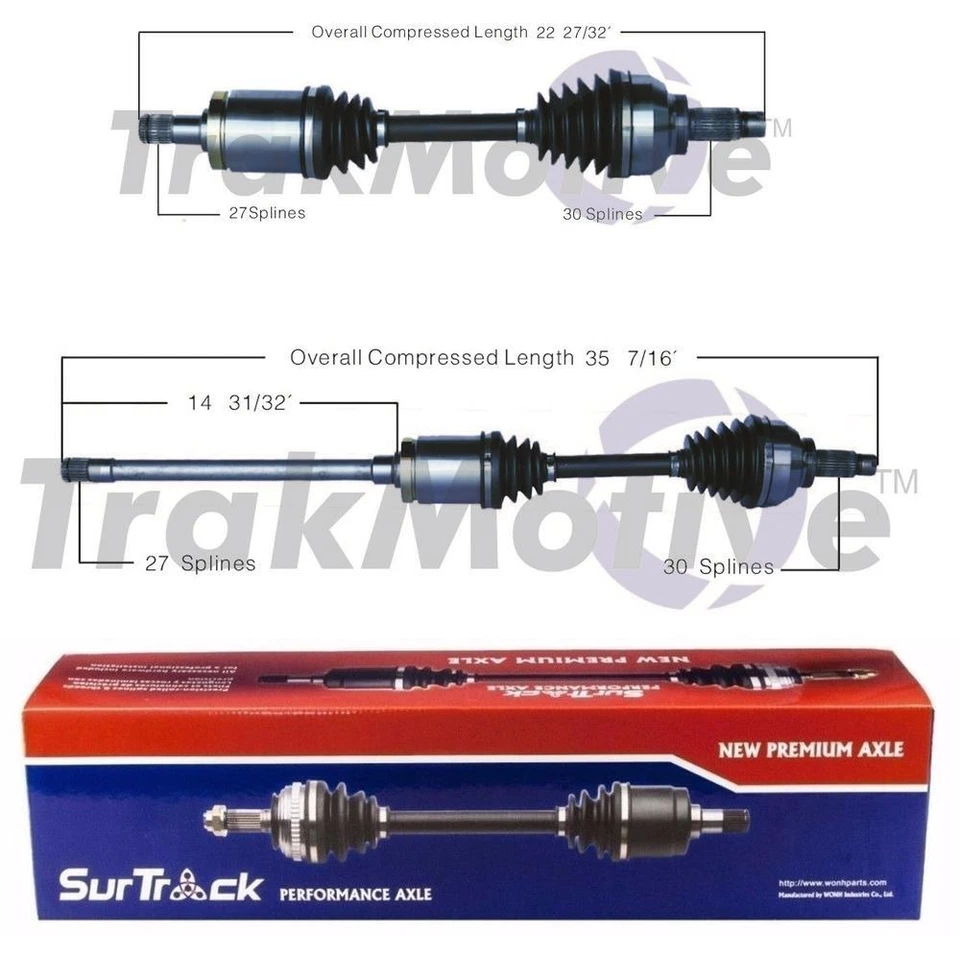 Juego SurTrack par de conjuntos de eje delantero CV para BMW 325xi 330xi AWD 01-05 Foto 1 de 1