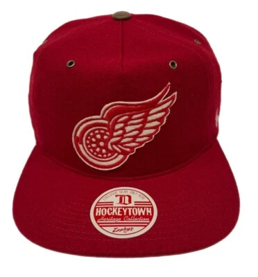 Zephyr NHL Detroit Red Wings RARE "Legend” Flat Bill Unstructured ADJ Hat NWT - Image 1 of 4