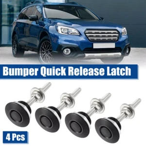 4x Car Quick Release Bumper Latch New Push Button Bonnet Hood Pin Lock Clip Kit - Picture 1 of 8