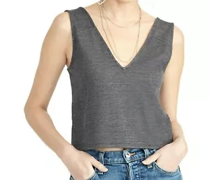 NEU Rachel Roy April Crop Top Indigo Denim Damen XL V-Ausschnitt Ärmellos - Bild 1 von 11