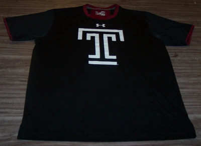 UNIVERSITY OF TEMPLE HAWKS Under Armour  T-SHIRT JERSEY MENS MEDIUM Black - Image 1 of 4