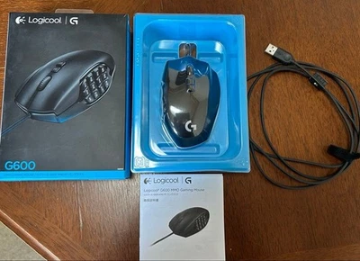 Gaming Mouse Logitech G600t button 20 mounted on the highest 8 200dpi MMO Black - Image 1 of 4