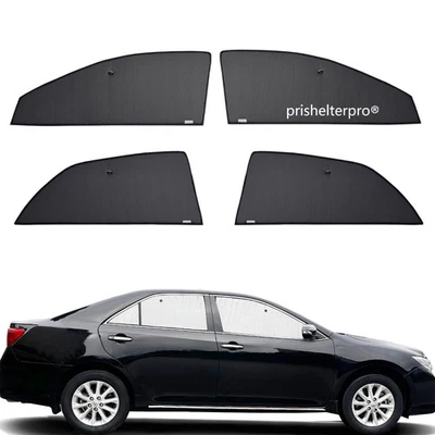 Fit For Toyota Camry 2012-2017 Side Window Black Silver Privacy Sunshade 4pcs - Image 1 of 4