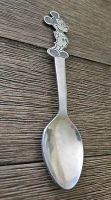 De colección Walt Disney Prod. Cuchara infantil de acero inoxidable Mickey Mouse de Bonny Japón Foto 1 de 4