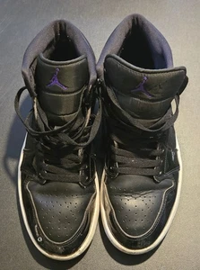 Jordan Shoes Mens 10.5 Black Patent High Top Air Jordan 1 Jumpman DV1308-004 - Picture 1 of 5