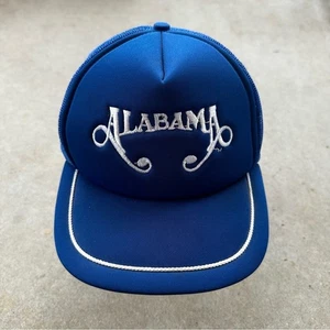 Vintage Alabama Band Trucker Hat Blue Classic Adjustable - Picture 1 of 13