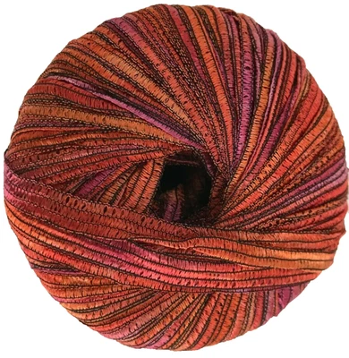 Cinta púrpura naranja óxido KFI Knitting Fever GIGLIO #33 50 g madeja de hilo Italia  Foto 1 de 3