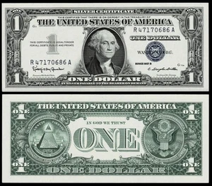 1957-B $1 SILVER CERTIFICATE BANKNOTE~ CRISP UNCIRCULATED - Bild 1 von 1