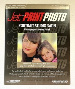 Jet Print Photo Matte Finish Portrait Studio Satin Printer 15 Sheets 8.5"x11" - Picture 1 of 5