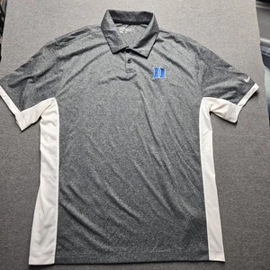 Nike Golf Tour Performance Poloshirt Duke Blue Devils grau weiß Dri Fit Large - Bild 1 von 11