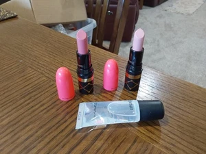 LOT/3 MAC Cosmetics Lipstick "CREME CUP/NOUVELLE VOGUE"/MINI CLEAR LIPGLASS - Picture 1 of 1
