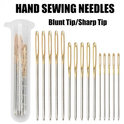 Hand Sewing Needles Blunt Sharp Tip - for Knitting Crochet Yarn Wool DIY Craft - Image 1 of 4