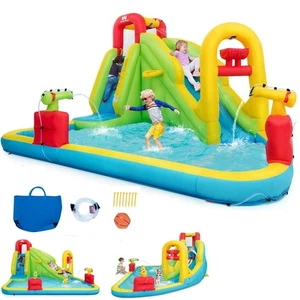 Tobogán acuático inflable BOINTECH, mega parque de toboganes acuáticos para niños patio trasero familia... - Imagen 1 de 8