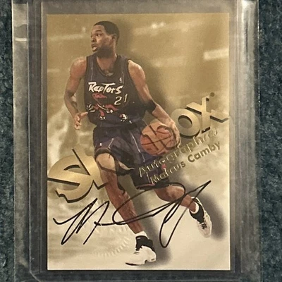 1998-99 NBA Skybox Premium Autographics Marcus Camby Toronto Raptors/Knicks casi nuevo+ Foto 1 de 3