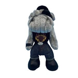 Harley Davidson Bulldog Plush 12" Motorcycle Stuffed Dog Animal VTG Play by Play - Picture 1 of 5