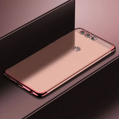 Custodia Protettiva Per Huawei P10 Trasparente Rosa - Immagine 1 di 2