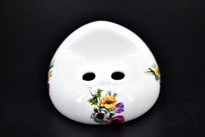 Porcelaine de la Reine Floral Toothbrush Holder,Porcelaine,White,Wall Mount,#18 - Picture 1 of 7