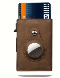 RFID Blocking Auto Pop up Men Wallet Credit Card Holder Leather Metal Money Clip - Picture 1 of 3