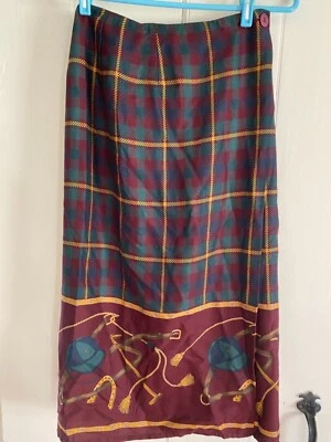 FALDA de Colección Jane Justin Ecuestre a Cuadros Talla 4 Foto 1 de 4