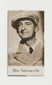 Slim Summerville 1930 De Beukelaer Film Stars Small Trading Card #244
