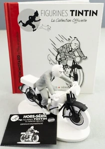 Hors Serie Figurine #8 Tintin & Motorbike: Ottokars 12cm B&W Resin Model Figure - Picture 1 of 9