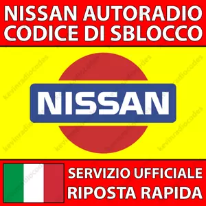 ✅NISSAN RADIO CODICE DI SBLOCCO CONNECT LCN SAT NAV JUKE MICRA QASHQAI X-TRAIL✅ - Foto 1 di 5