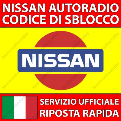 ✅NISSAN RADIO CODICE DI SBLOCCO CONNECT LCN SAT NAV JUKE MICRA QASHQAI X-TRAIL✅ - Immagine 1 di 4