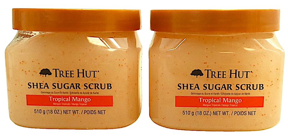 Tree Hut Shea Sugar Scrub Tropical Mango 18oz Ultra Hydrating Exfoliating  2pcs - Image 1 of 1