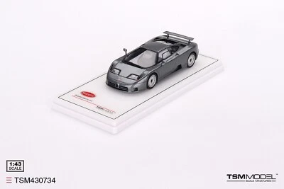 1992 BUGATTI EB110 GT GRIS FONCÉ - VÉRITABLE ÉCHELLE MINIATURES TSM430734 1/43 - Photo 1/4