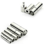 2MM - 6MM NECKLACE CLASP LEATHER BAYONET JEWELLERY FINDINGS BARREL CORD SILVER