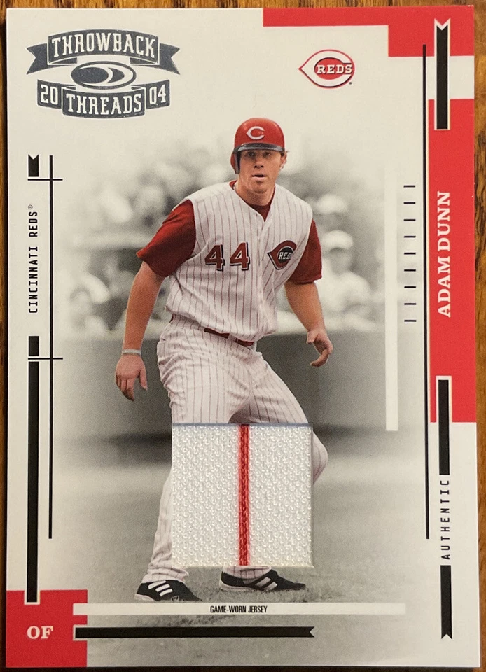 2004 Donruss Throwback Threads Materials Adam Dunn #52 #’d 006/100 - Image 1 of 2