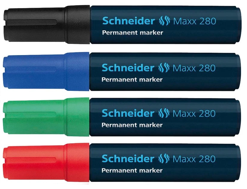4x Schneider Maxx 280 Marker Holz Metall Glas Plastik Keilspitze 4-12 mm sortier - Bild 1 von 1