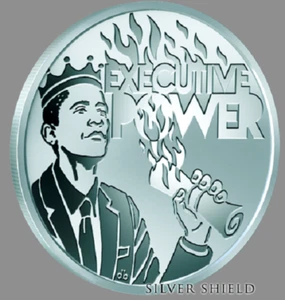 2016 1OZ Obama Executive Powers Proof - Silver Shield 450 Minted Collector Round - Picture 1 of 5