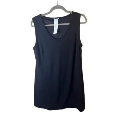 Vestido recto básico Akris Punto negro sin mangas cuello en V 100 % lana EE. UU. 14 Foto 1 de 4