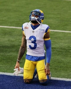 Odell Beckham Jr Los Angeles Rams UNSIGNED 8X10 Photo Super Bowl - Picture 1 of 1