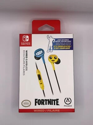 POWERA Wired Earbuds - Nintendo Switch Fortnite Peely - NO CODE