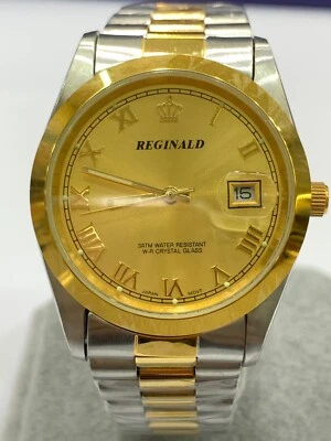 Reginald Мужские наручные часы серебро золото аналоговый кварц новый аккумулятор. Новый - Изображение 1 из 4
