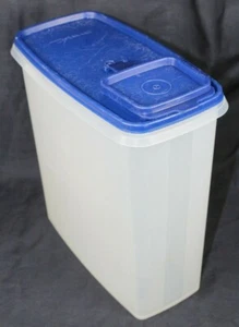 Tupperware Cereal Keeper Sheer Container 1589-7 1588-7 Blue L - Picture 1 of 9