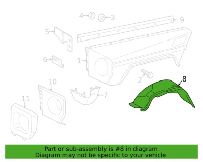 Guardabarros derecho forro Mercedes Benz G500 G55 AMG G63 AMG 2002-2018 OE 4638841322 Foto 1 de 3