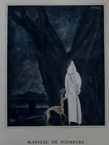 Charles Loupot MANTEAU DE FOURRURE pochoir EO Gazette du Bon Ton 1924-25 - Picture 1 of 7