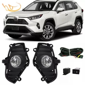 Fog Light Lamp For Toyota RAV4 2019-2025 Bezel Harness Switch Kit Halogen Bulbs - Picture 1 of 13