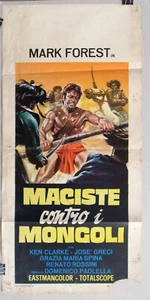  Maciste Contro i Mongoli {Mark Forest} italienisches Filmplakat Locandina 60er  - Bild 1 von 5