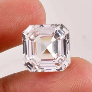 Zafiro de Ceilán blanco impecable natural corte cuadrado piedras preciosas sueltas certificadas GIT - Imagen 1 de 5