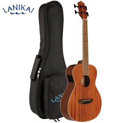 Lanikai MA-EBU Mahogany Acoustic Electric Bass Ukulele with Padded Gig Bag - Image 1 of 4