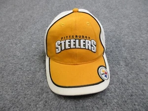 Pittsburgh Steelers Hat Cap Strap Back Yellow Logo Reebok NFL Football Mens - Picture 1 of 10