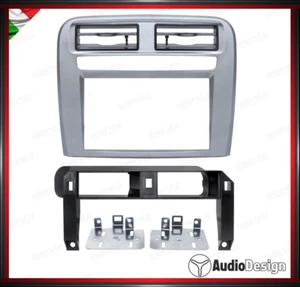 MASCHERINA 2DIN KIT MONTAGGIO AUTORADIO FIAT GRANDE PUNTO 2005 2009 GRIGIO ARGEN - Foto 1 di 4