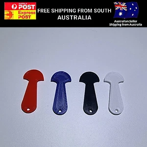 Super Market Trolly Key x4 multi colour red black white blue Coles Aldi Wollies - Foto 1 di 6