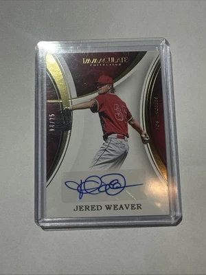 Autógrafo Jered Weaver Immaculate 2016/25 Foto 1 de 2