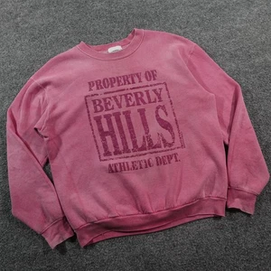 Vintage Beverly Hills Sweatshirt Herren L rot Athletic Dept Crewneck USA 90s 14681 - Bild 1 von 9