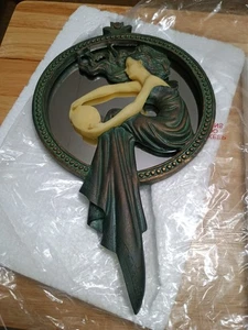 Design Toscano Lady of the Lake Art Deco Wall Mirror - Picture 1 of 6